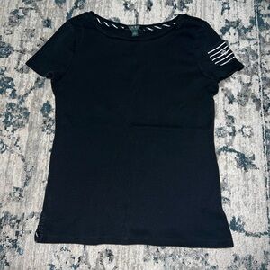 Lauren Ralph Lauren Black Short Sleeve Tee